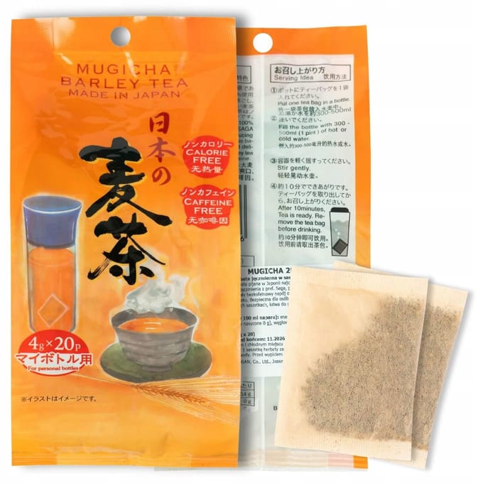 Japanse Gerstthee Mugicha in Zakjes 80 G (4Gx20) Zonder cafeïne