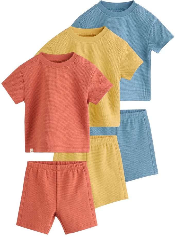 Next - Jongens - 6-delige set voor baby's van top en short - Oranje