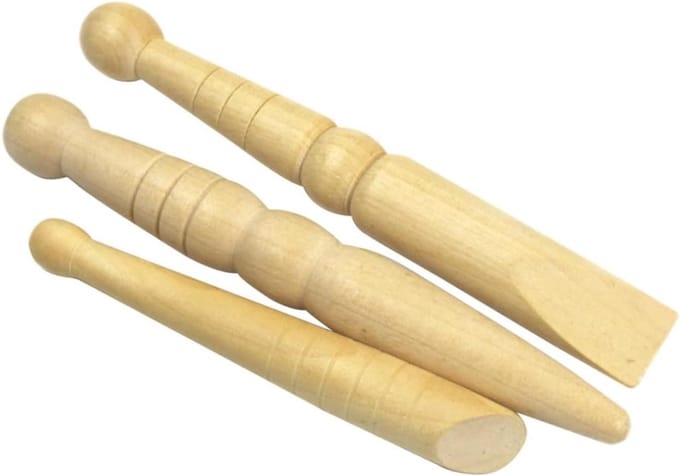 Houten Voetroller - Voetmassage Tool - Voeten Ontspannen - Stimuleert Bloedsomloop - 3 Stuks - Natuurlijk Hout