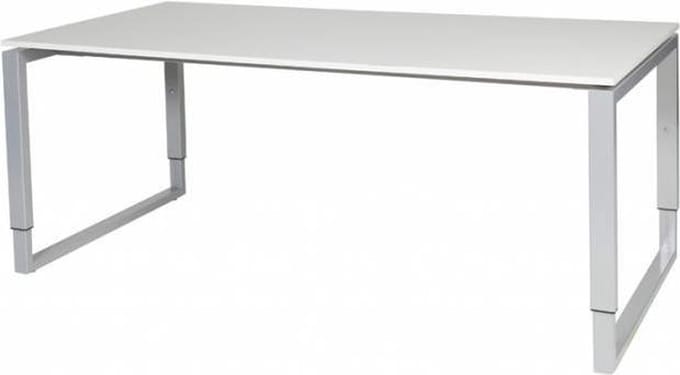 Verstelbaar Bureau - Domino Plus 180x90 wit - alu frame