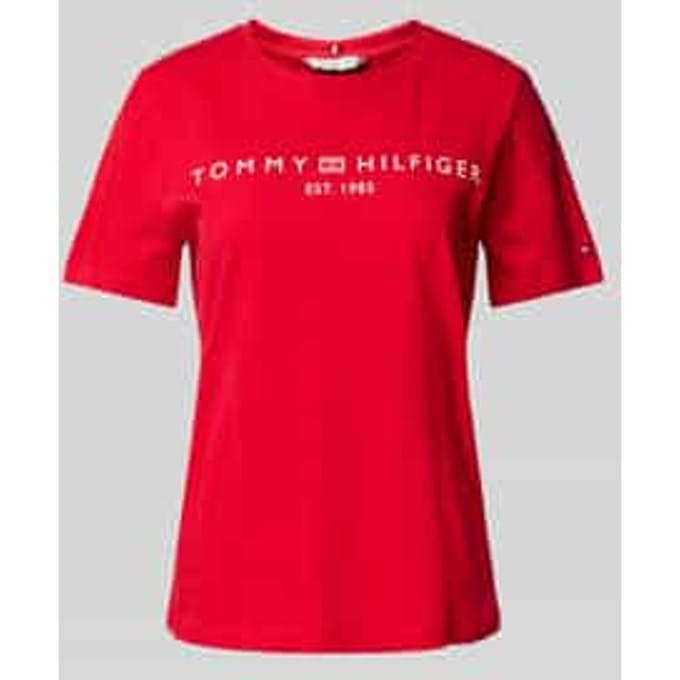T-shirt met labelprint