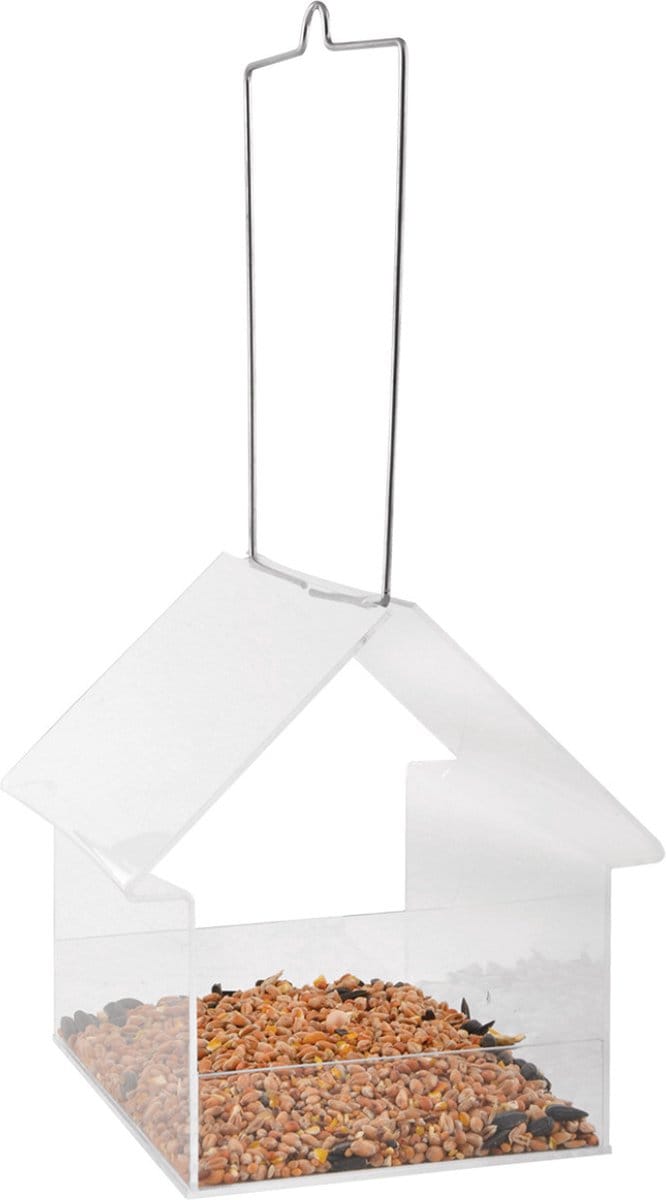Esschert Design UNO - Vogelvoederhuisje - Transparant - 15 cm x 15 cm x 15 cm