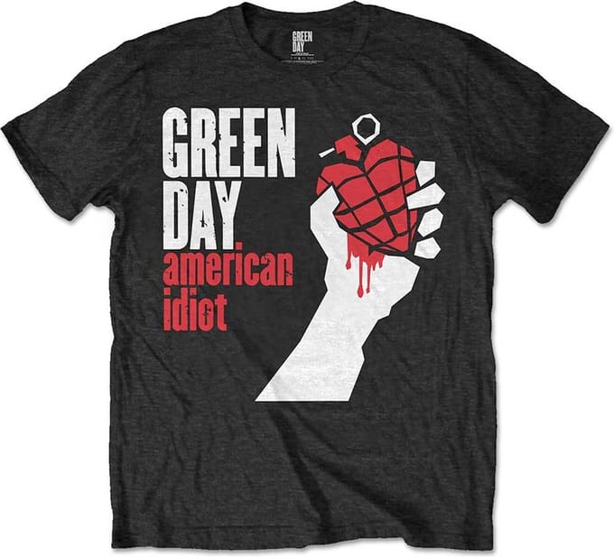 Green Day - American Idiot Kinder Tshirt - Kids tm 2 jaar - Zwart