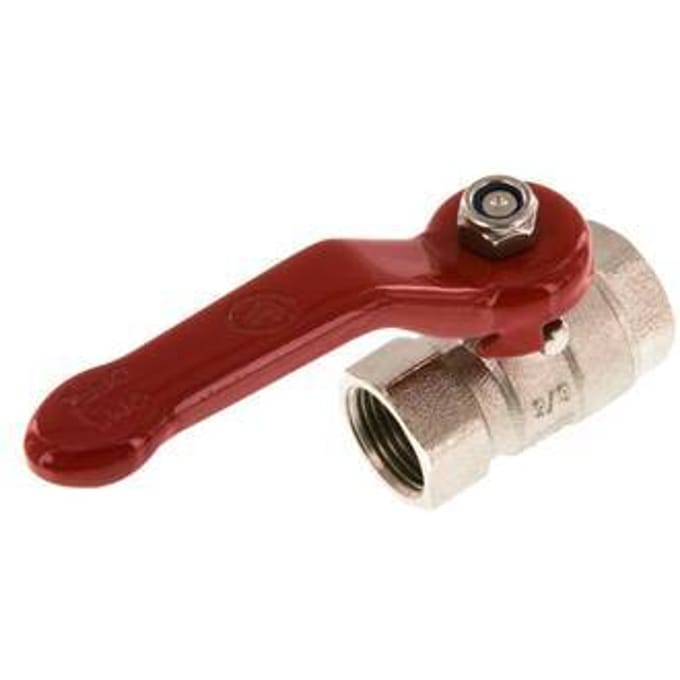 Rp3/8'' 2-Weg Kogelkraan Messing PTFE/NBR 25 bar - BL2BM