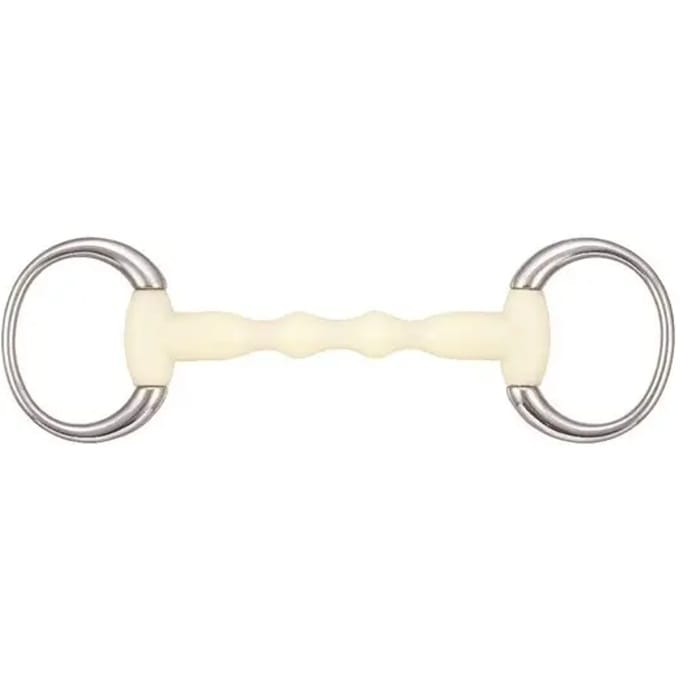 Olijfbit voor rechte paarden Soyo Happy mouth "mullen" round ring