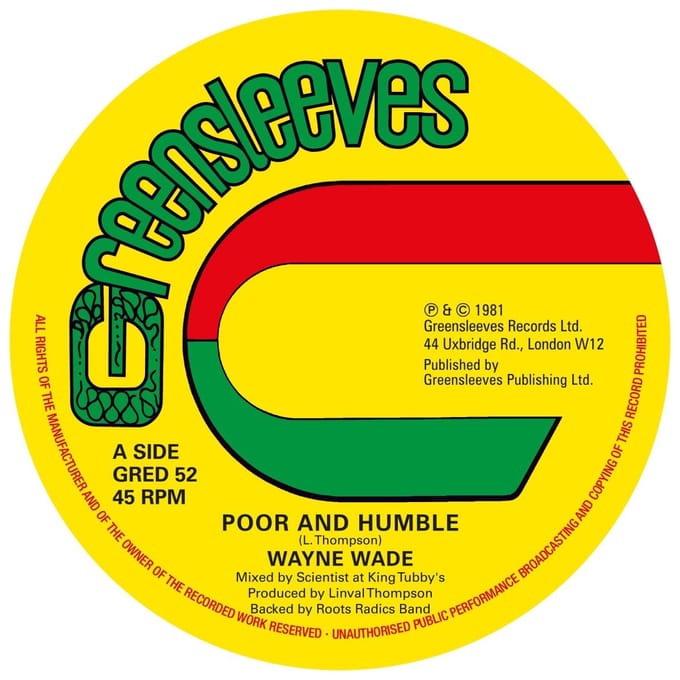 Wayne Wade & Bunny Lie Lie - Poor And Humble / Babylonians (12" Single)