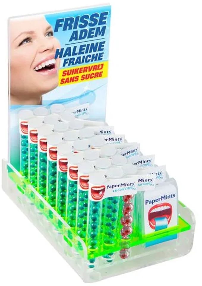 Papermints cool caps / strips display