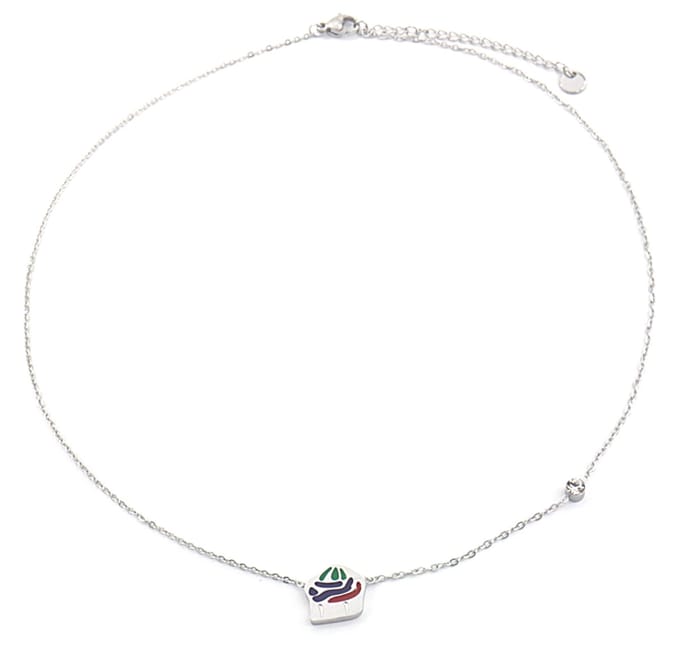 Ketting voor Kinderen - Cupcake - RVS - Lengte 35-41 cm - Zilverkleurig