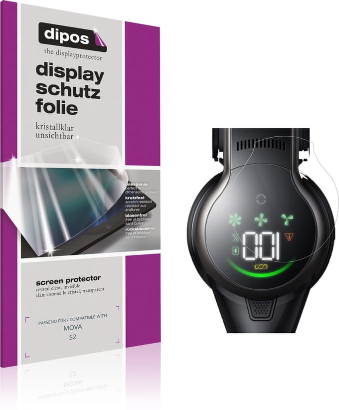 dipos – 2x Beschermfolie geschikt voor MOVA S2 | Krasbestendige & heldere Screenprotector Ultra-Thin