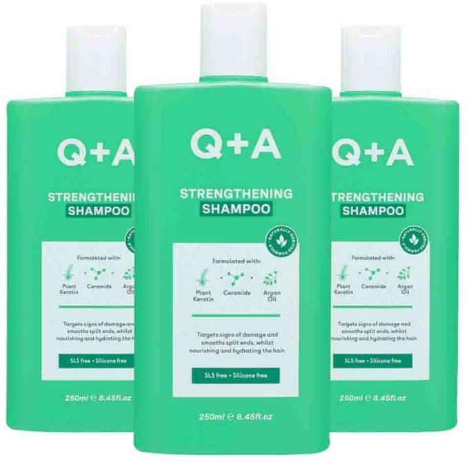 Q+A - Strengthening Shampoo - 3 x 250 ml - Voordeelverpakking