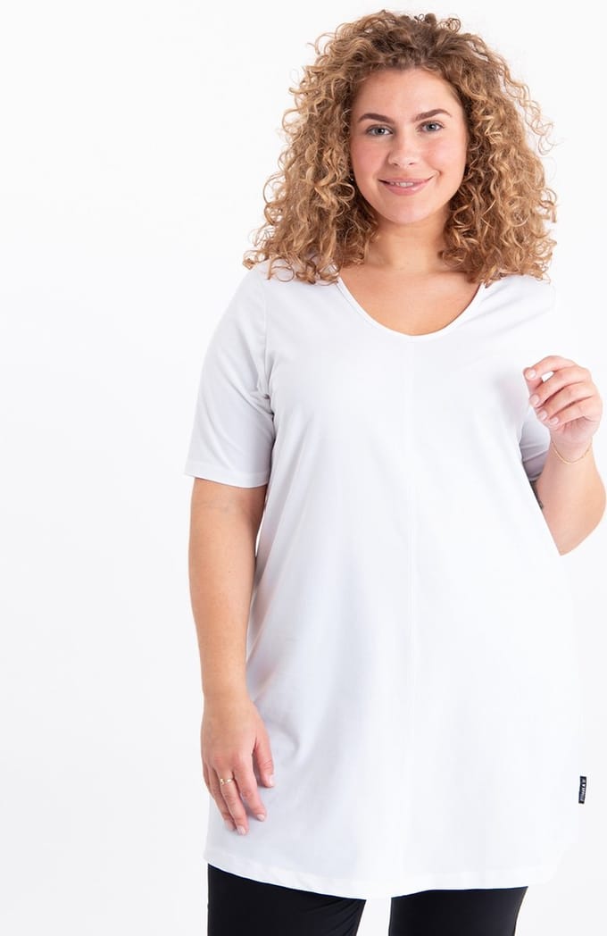 Je m'appelle Travelstof Top - Dames - Wit - Maat 46