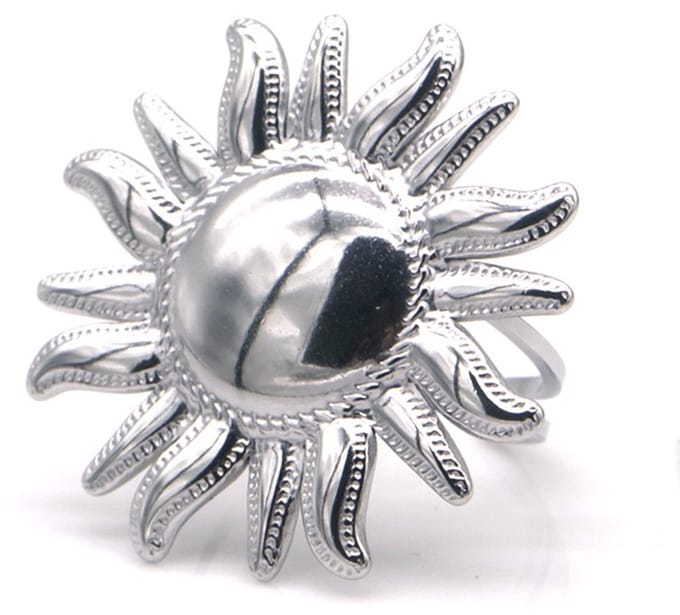 RVS ring zon XL - verstelbaar - goudkleurig