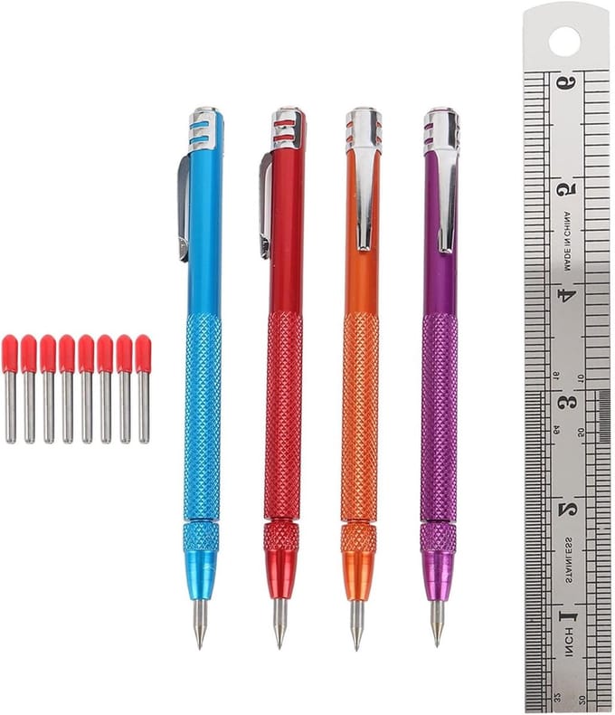 Gravure Pen - Etspen Carbide - Materialen Markeren - Magnetisch Ontwerp - 8 Tips - Aluminium