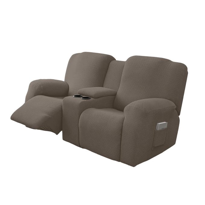 8 stuks/set waterdicht 2-zits relaxbankhoezen all-inclusive loveseat middenconsole bankhoezen 2Seat Recliner cover