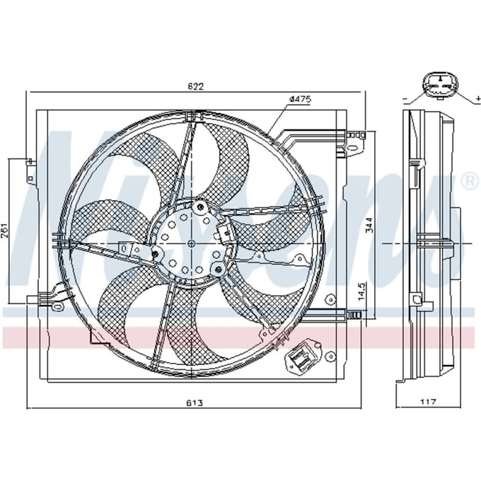 Koelventilatorwiel, motorkoeling NISSENS 85946
