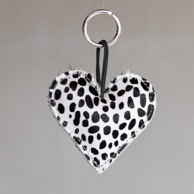 Sleutelhanger hart gevuld - Mini dalmatiër