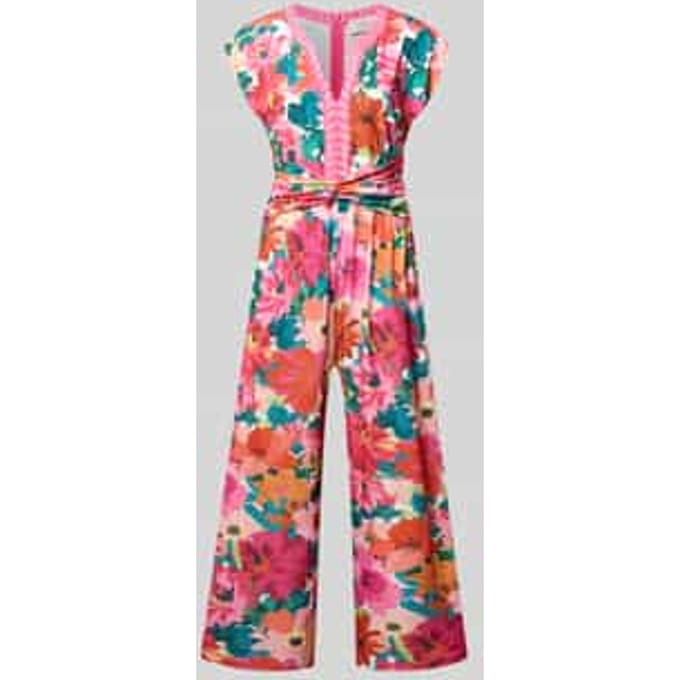 Jumpsuit in all-over look met knoopdetail