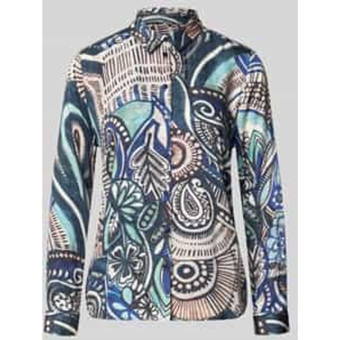 Regular fit overhemdblouse van pure viscose