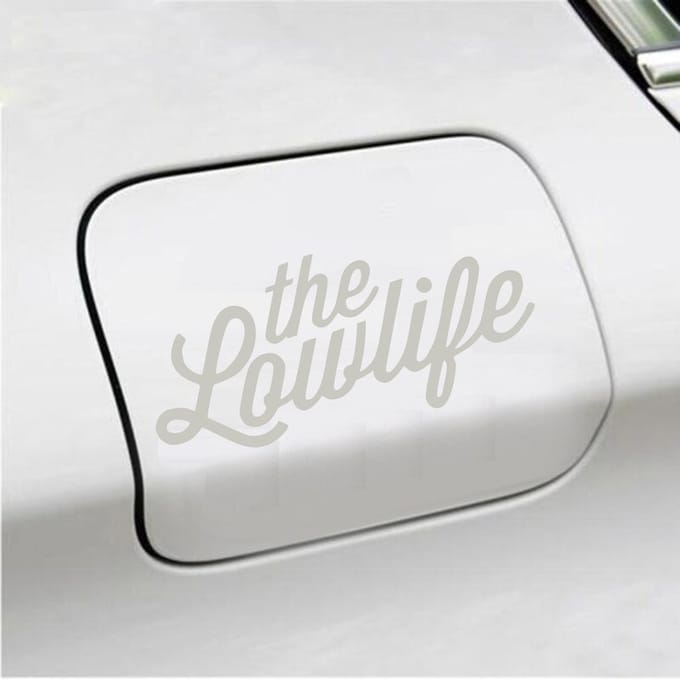 Bumpersticker - The Lowlife - 6,7 X 14,8 - Zilver