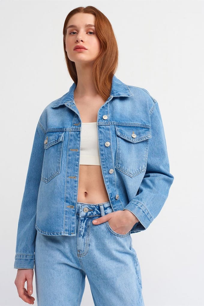 Dames Katoenen Spijkerblouse