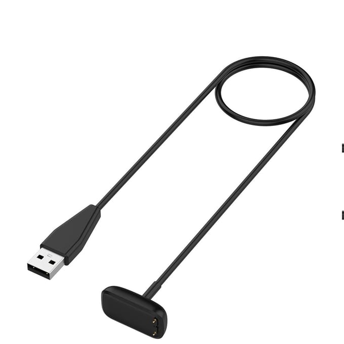 Magnetische USB-oplaadkabel Compatibel voor Fitbit Luxe Armband Oplader Datakabel 100CM Band gray
