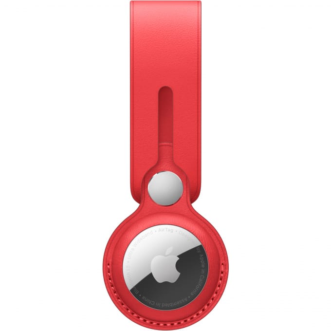 Leather Loop voor de Apple AirTag - Red