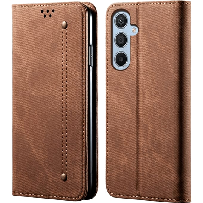CaseBody Samsung Galaxy A55 5G Denim Bookcase Bruin
