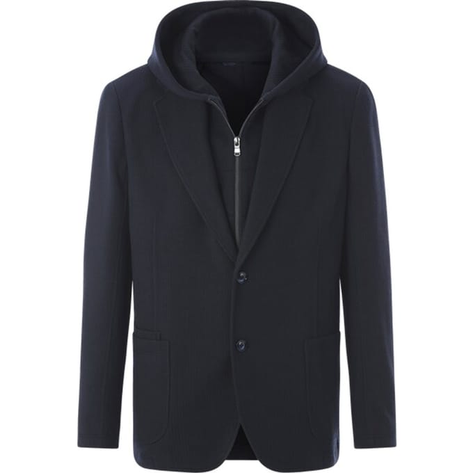 Babista herren Gebreid Colbert - 46 - donkerblauw - Plus Size