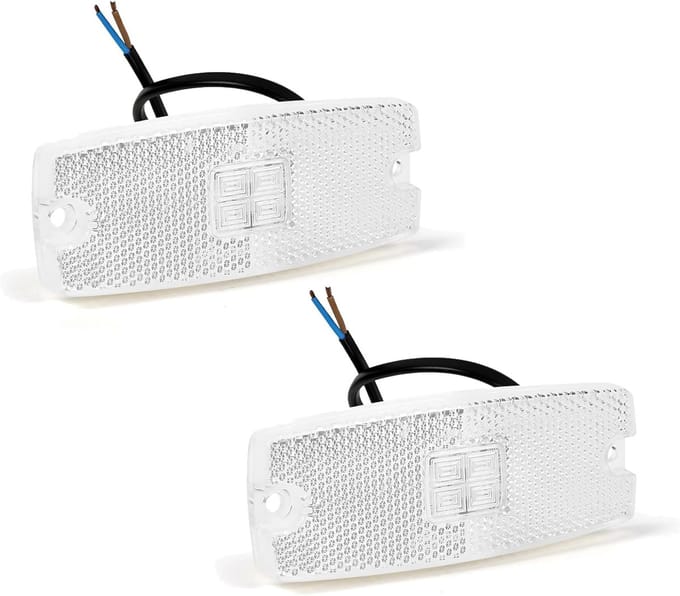 LED Marker Lichten - Positie Lampen - Voertuig Verlichting - Waterdicht ECE Goedgekeurd - 110mm Lengte - Wit