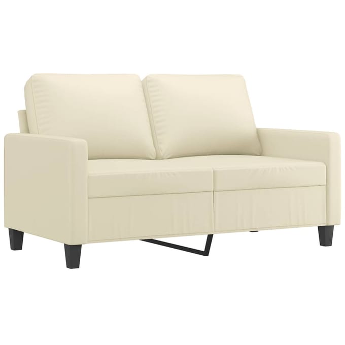 vidaXL - 3-delige - Loungeset - met - kussens - kunstleer - crème