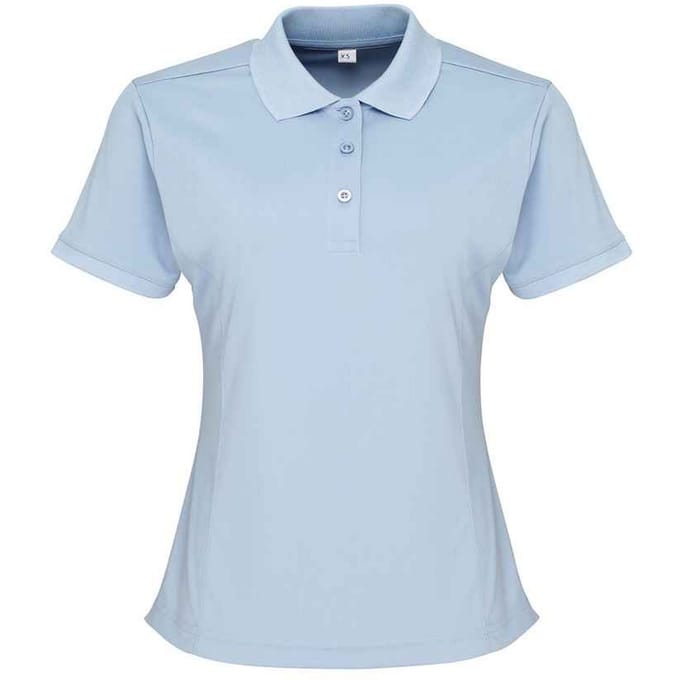 Premier Dames/Dames Coolchecker Piqué Poloshirt (Lichtblauw)