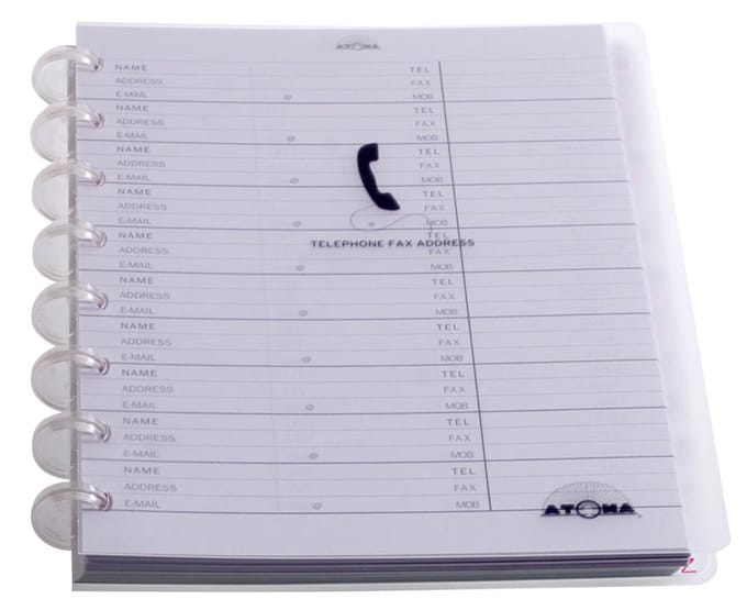 Atoma Telefoonregister, geassorteerde kleuren 8 stuks