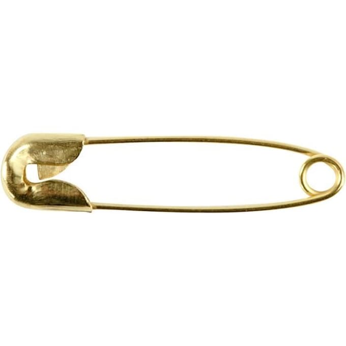Veiligheidsspelden l: 22 mm dikte 0 6 mm goud 100stuks