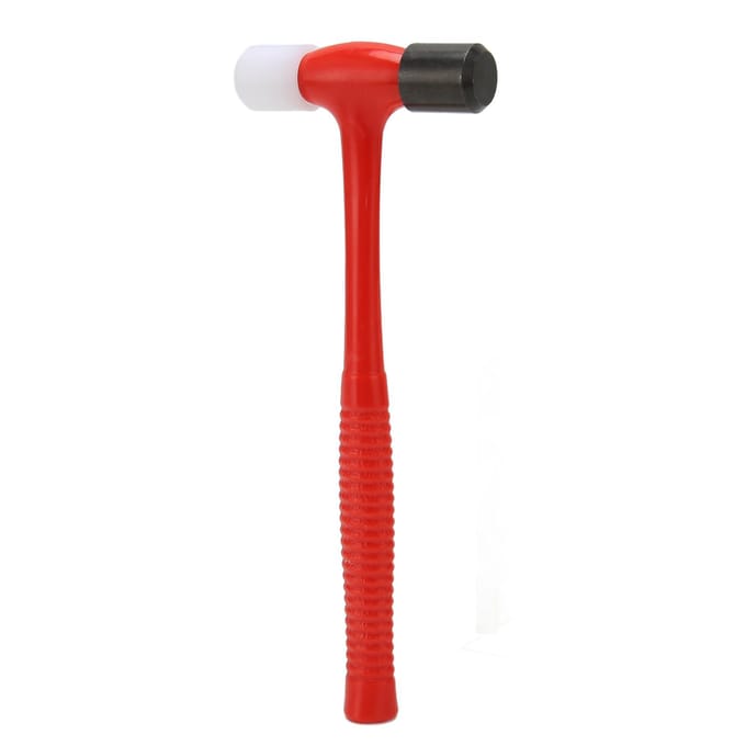 Plastic Dubbelkoppige Hamer Mini Zachte Plastic Hamer voor Sieraden Horloge Repareren red