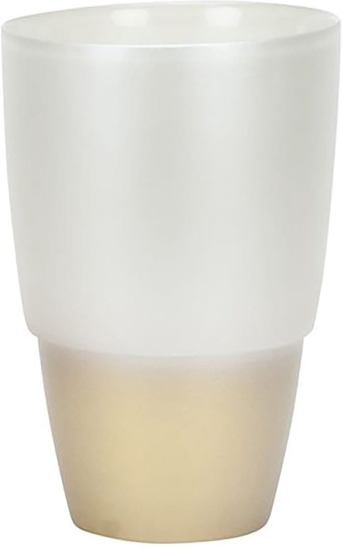 Bricard Glassware Easy Vaas 29cm - Wit / Goud - Bloempot
