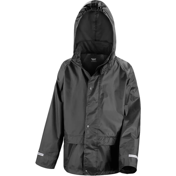 Result Junior Rain Jacket RT227J - Black - S (5-6)