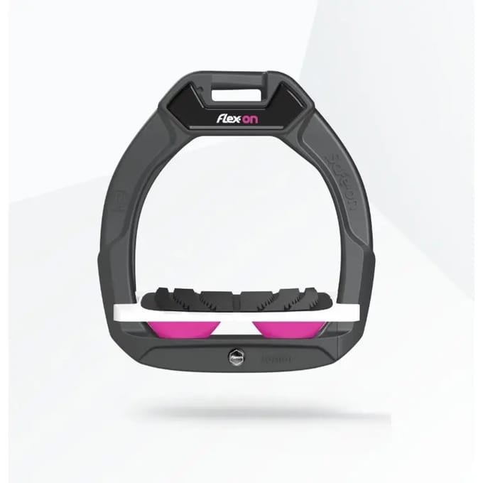 Veiligheidsbeugels voor paardrijden Ingelijkte Grip Antraciet/Wit/Roze kind Flex-On Safe-On