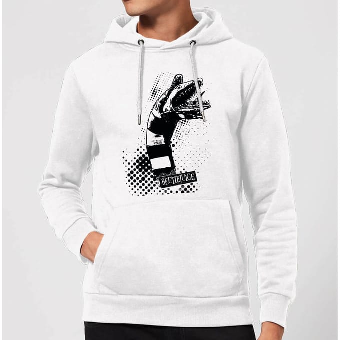 Beetlejuice Sandworm Attack Hoodie - White - S - Wit