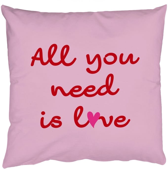 Sierkussens - Kussentjes Woonkamer - 45x45 cm - Tekst - Roze - Love - Hart