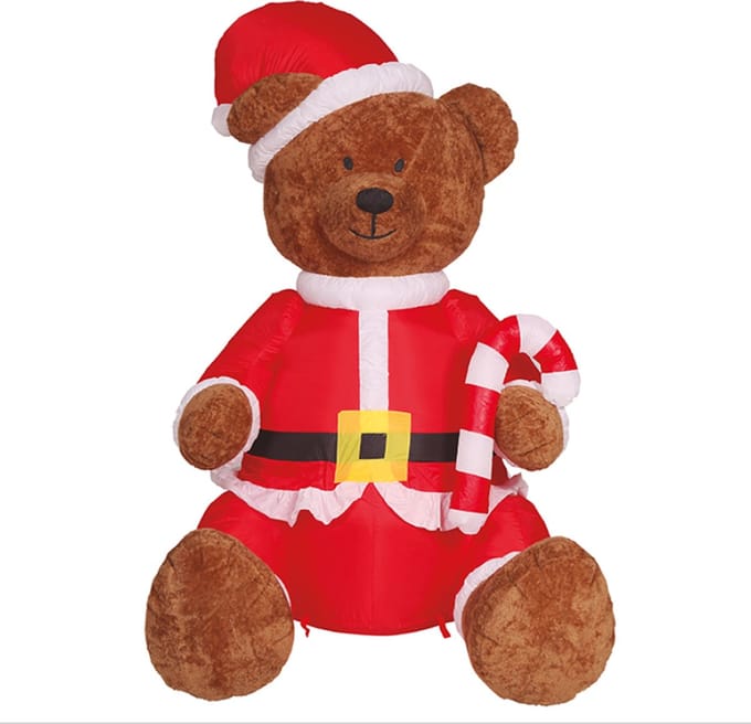 Bruine Kerstbeer Opblaasbaar