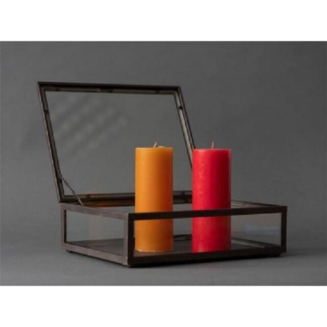 Merkloze display case - plat model 36x27x11 cm - transparant