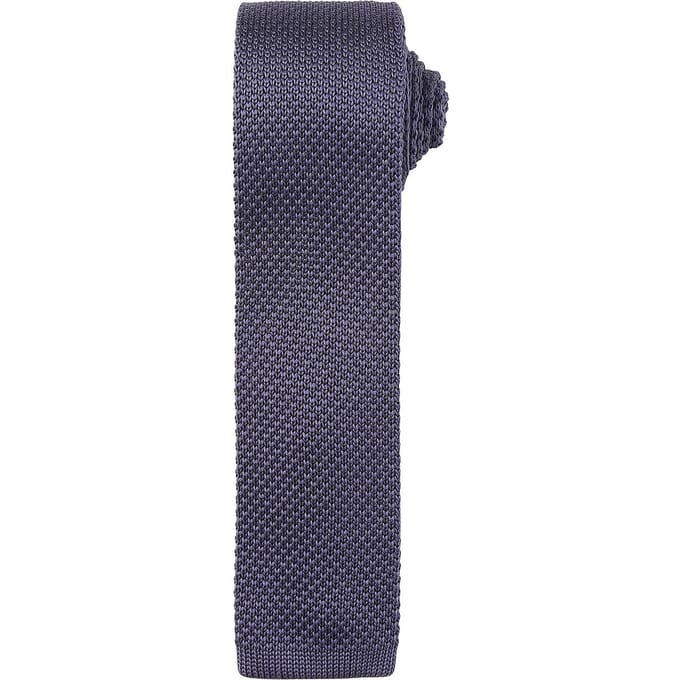 Premier Unisex gebreide stropdas voor volwassenen (Staal)