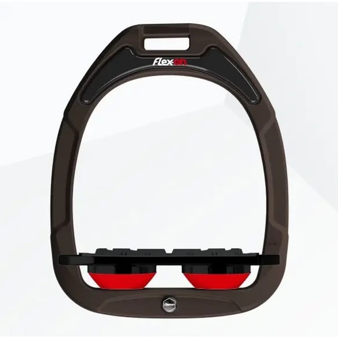 Platte Grip Steigeren Bruin/Zwart/Rood Flex-On Green Composite