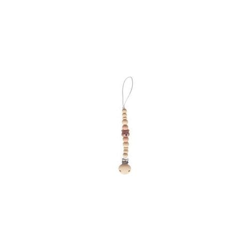 Chewies & More Clip speenkoord Silicone Bear Beigebrown unisex