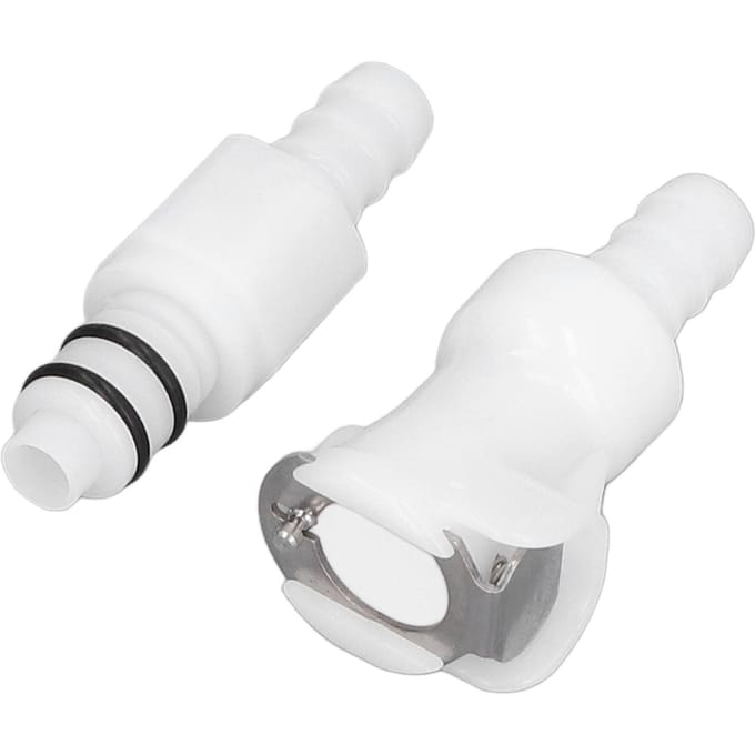 Plastic Slang Snelkoppeling 5/16 Buis met Afsluiter Voedselveilig Plastic Waterleiding Slangkoppeling voor Gas Bierleiding white