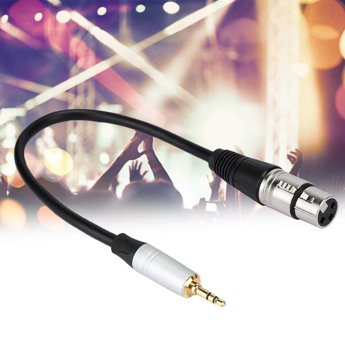 Stereo 3.5mm Mannelijk naar XLR Vrouwelijk o Kabel Converter 3.5mm Adapter 0.3m Lengte
