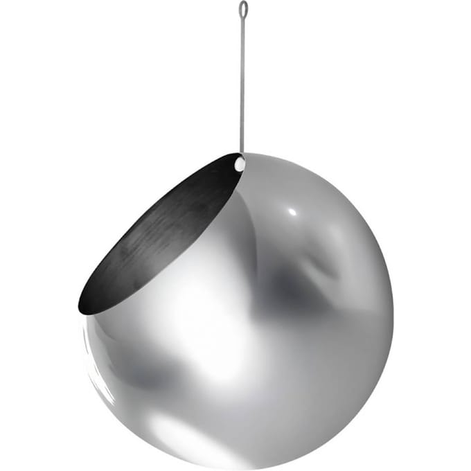 AYTM bloempot Globe, hangend, Ø 21 cm, zilver, roestvrij staal