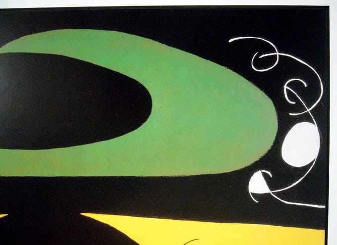 Poster in dubbel passe-partout - Miro - Vuelo de pajaros - Kunst  - 50 x 60 cm
