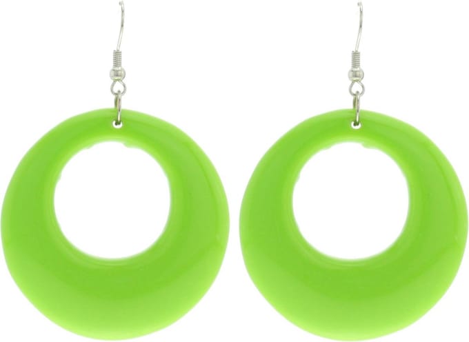 Behave - Oorhangers Dames - Lime Groen - Diameter 4.5 cm