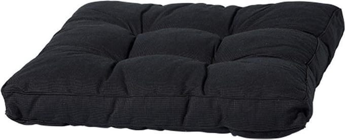 Madison - Florance Rib Zwart - Loungekussen - Zitkussen - 60x60cm